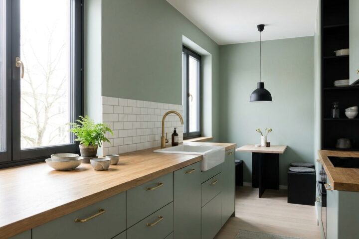 Peinture cuisine vert sauge : guide au Luxembourg